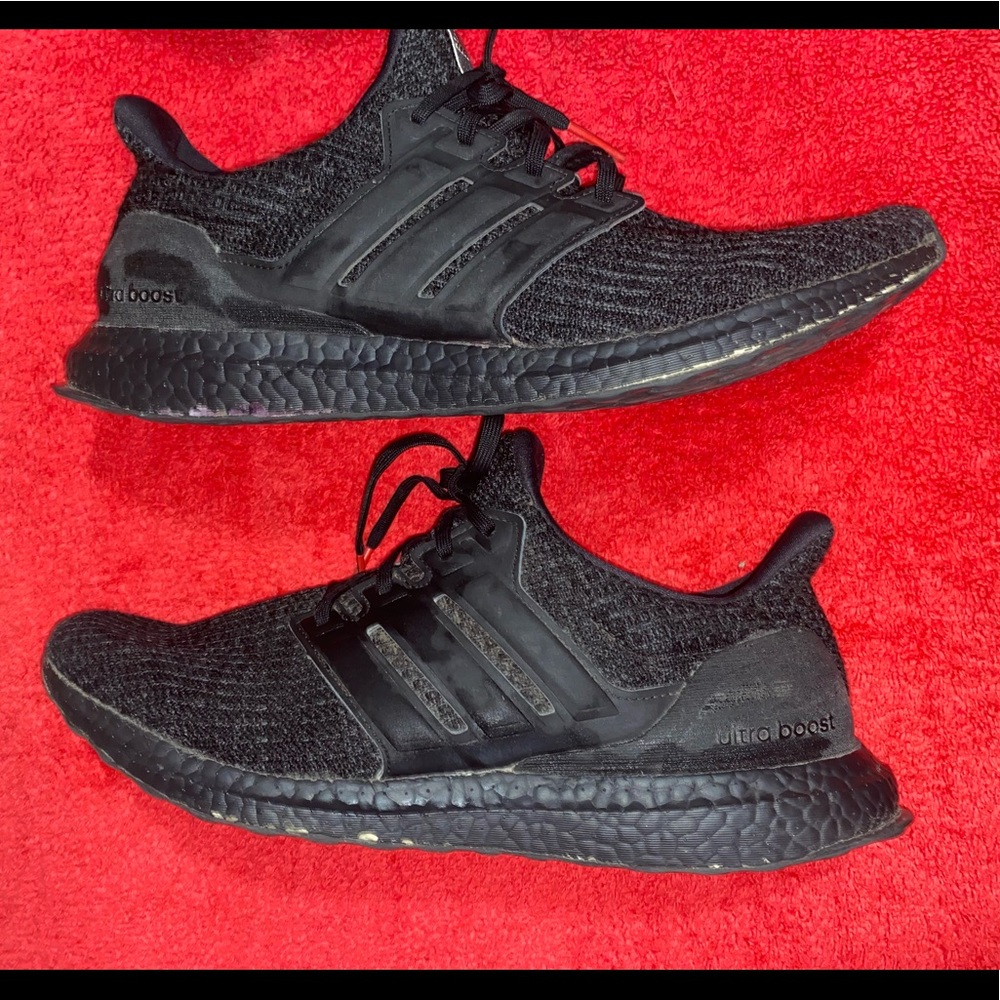 adidas UltraBoost Black Athletic Shoes